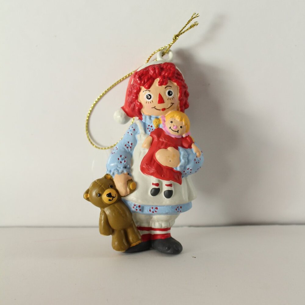 Raggedy Ann Ornament Holding Doll